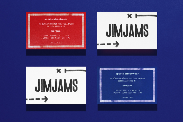 JimJams 服裝設(shè)計(jì)公司企業(yè)形象設(shè)計(jì)，非常個(gè)性的箭頭線條圖案