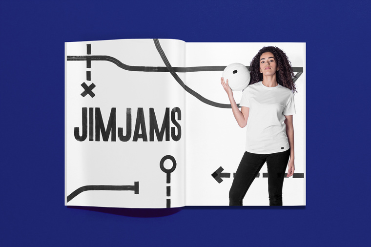 JimJams 服裝設(shè)計(jì)公司企業(yè)形象設(shè)計(jì)，非常個(gè)性的箭頭線條圖案