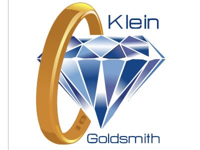 金戒指與鉆石重疊logo設計