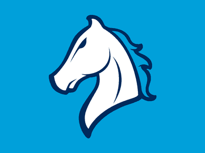  藍馬吉祥物logo設計