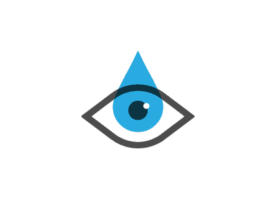 藍色水滴狀滴眼劑logo設計-上海logo設計公司