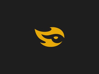 橙色熾熱的眼睛logo設計-上海logo設計公司