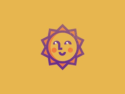 微笑的太陽logo設計