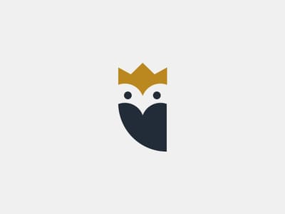 貓頭鷹加皇冠logo設計