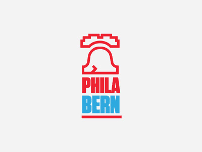 上海logo設計公司欣賞：紅色自由鐘加字母的競選選舉logo設計