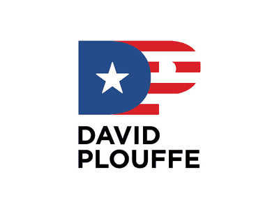 上海logo設計公司欣賞：美國國旗加字母競選選舉logo設計