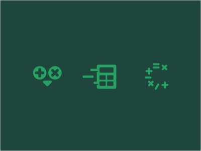 各種綠色財務會計符號的logo設計