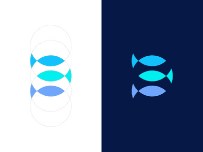 三條魚logo設計