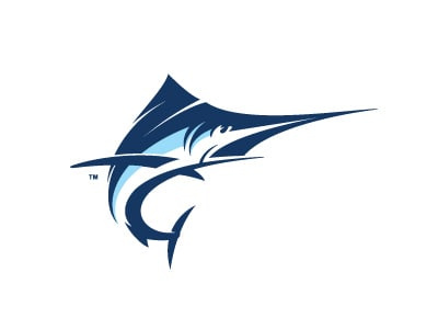 藍色劍魚logo設計