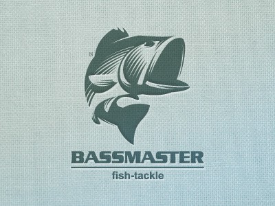 灰色大嘴魚logo設計
