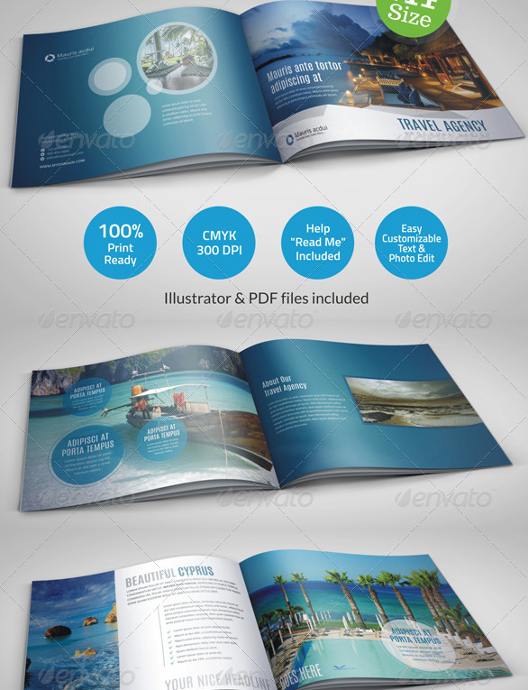 上海畫冊設計公司分享40+最佳旅游宣傳手冊設計模板-橫版風格旅行社手冊目錄模板