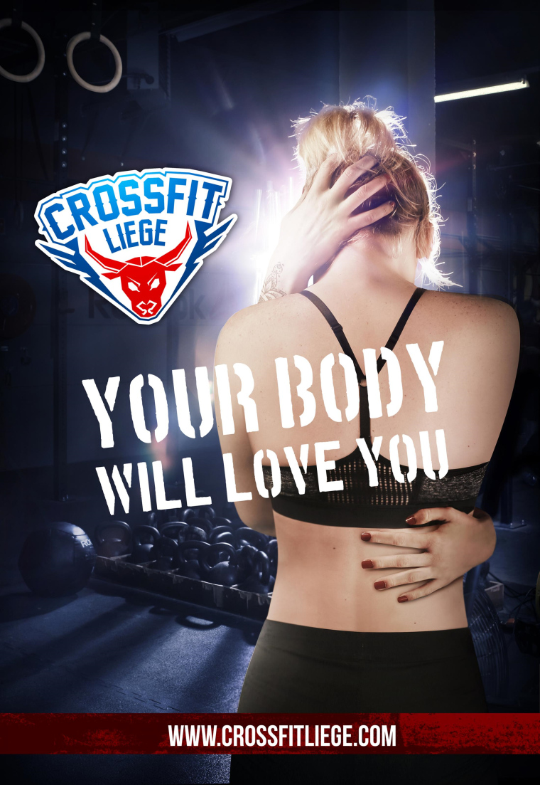 比利時(shí)健身公司 Crossfit 健身訓(xùn)練體現(xiàn)平面創(chuàng)意廣告“Love yourself”