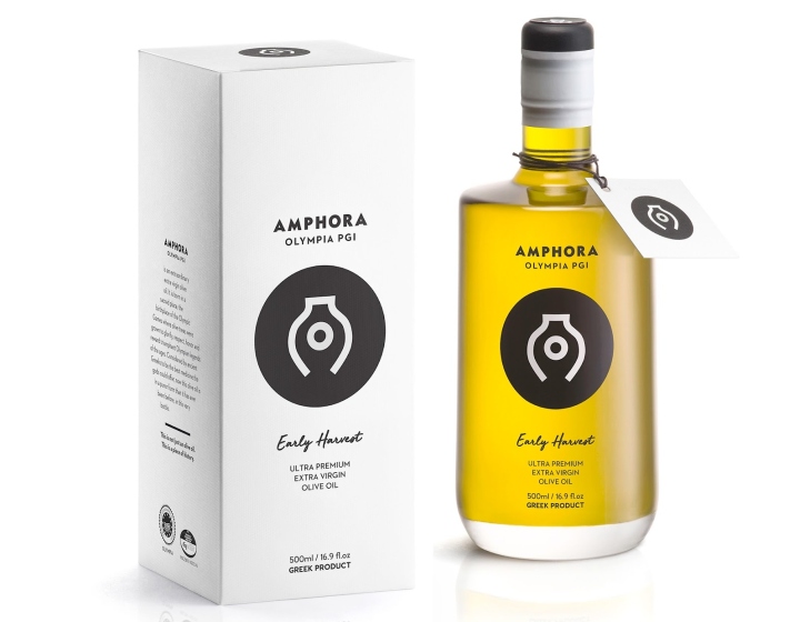 Amphora Olympia 有機特級初榨橄欖油品牌標志設計包裝設計-上海標志設計包裝設計公司