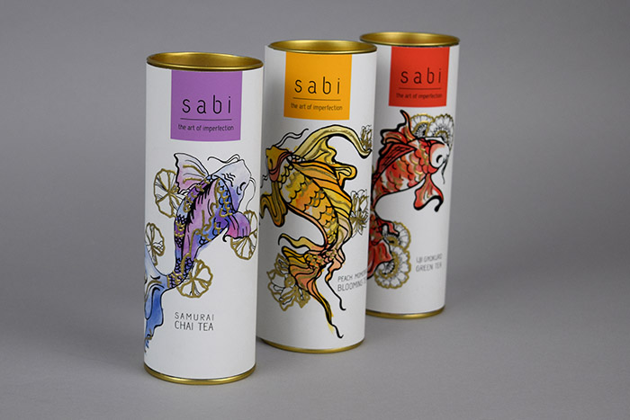 Sabi日本茶錦鯉魚(yú)插圖罐裝茶葉包裝設(shè)計(jì)-上海包裝設(shè)計(jì)公司設(shè)計(jì)欣賞