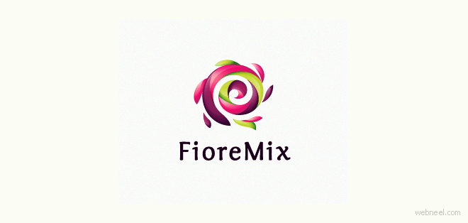 創意花朵標志設計欣賞 flower logo design-上海logo設計公司