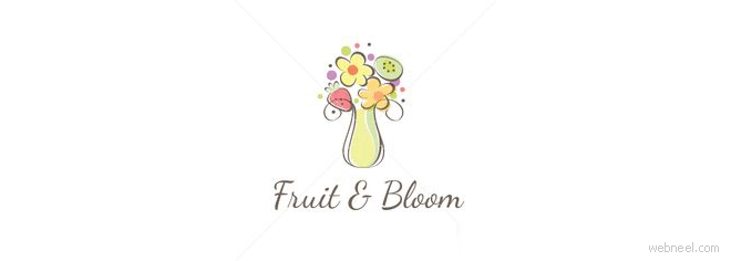創意花朵標志設計欣賞 flower logo design-上海logo設計公司