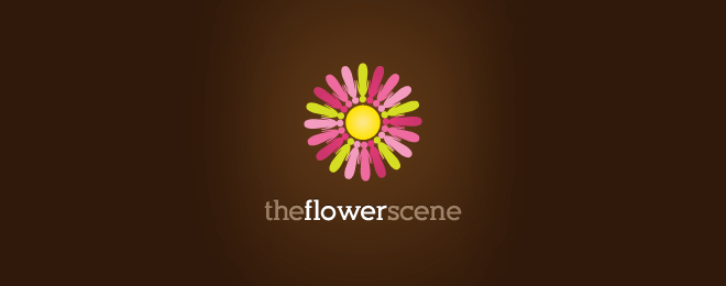 創意花朵標志設計欣賞 flower logo design-上海logo設計公司