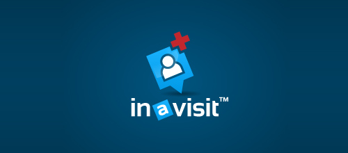 INAVISIT 醫療地理定位logo設計-上海logo設計公司