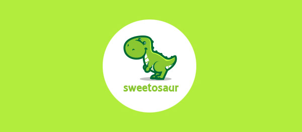 Sweetosaur可愛(ài)綠色恐龍標(biāo)志設(shè)計(jì)-上海標(biāo)志設(shè)計(jì)公司