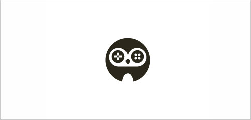 字母“O”創(chuàng)意Logo設(shè)計：夜游戲貓頭翁Logo設(shè)計-上海Logo設(shè)計公司，上海品牌策劃公司
