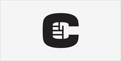 字母“C”創(chuàng)意Logo設(shè)計：C拳頭Logo設(shè)計-上海Logo設(shè)計公司，上海品牌策劃公司