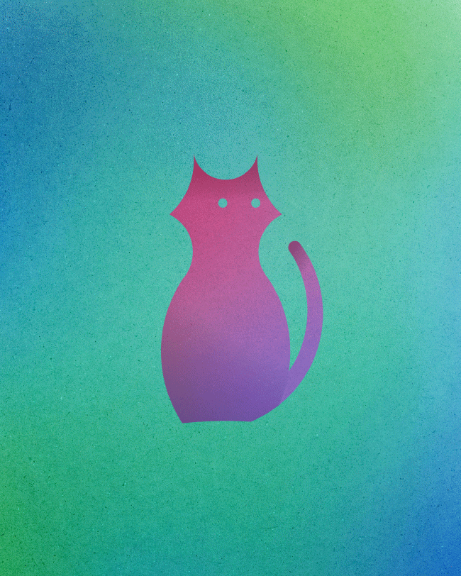 13個彩色動物貓logo設計——由13個圓圈標準化制圖創造的logo