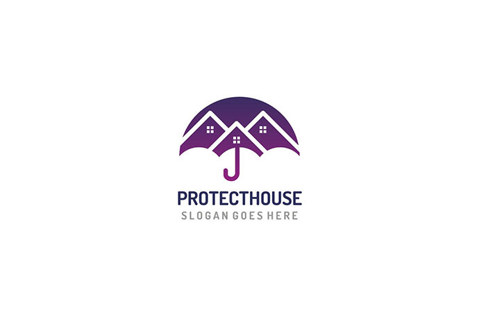 上海logo設計公司分享:2017年40個令人驚奇的Logo設計圖片欣賞-房子保護logo 上海logo設計公司分享:2017年40個令人驚奇的Logo設計圖片欣賞-房子保護logo