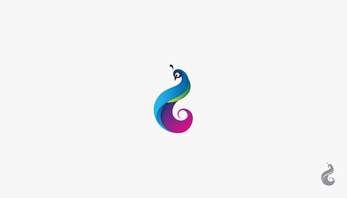 上海logo設計公司分享:2017年40個令人驚奇的Logo設計圖片欣賞-孔雀 logo 上海logo設計公司分享:2017年40個令人驚奇的Logo設計圖片欣賞-孔雀 logo