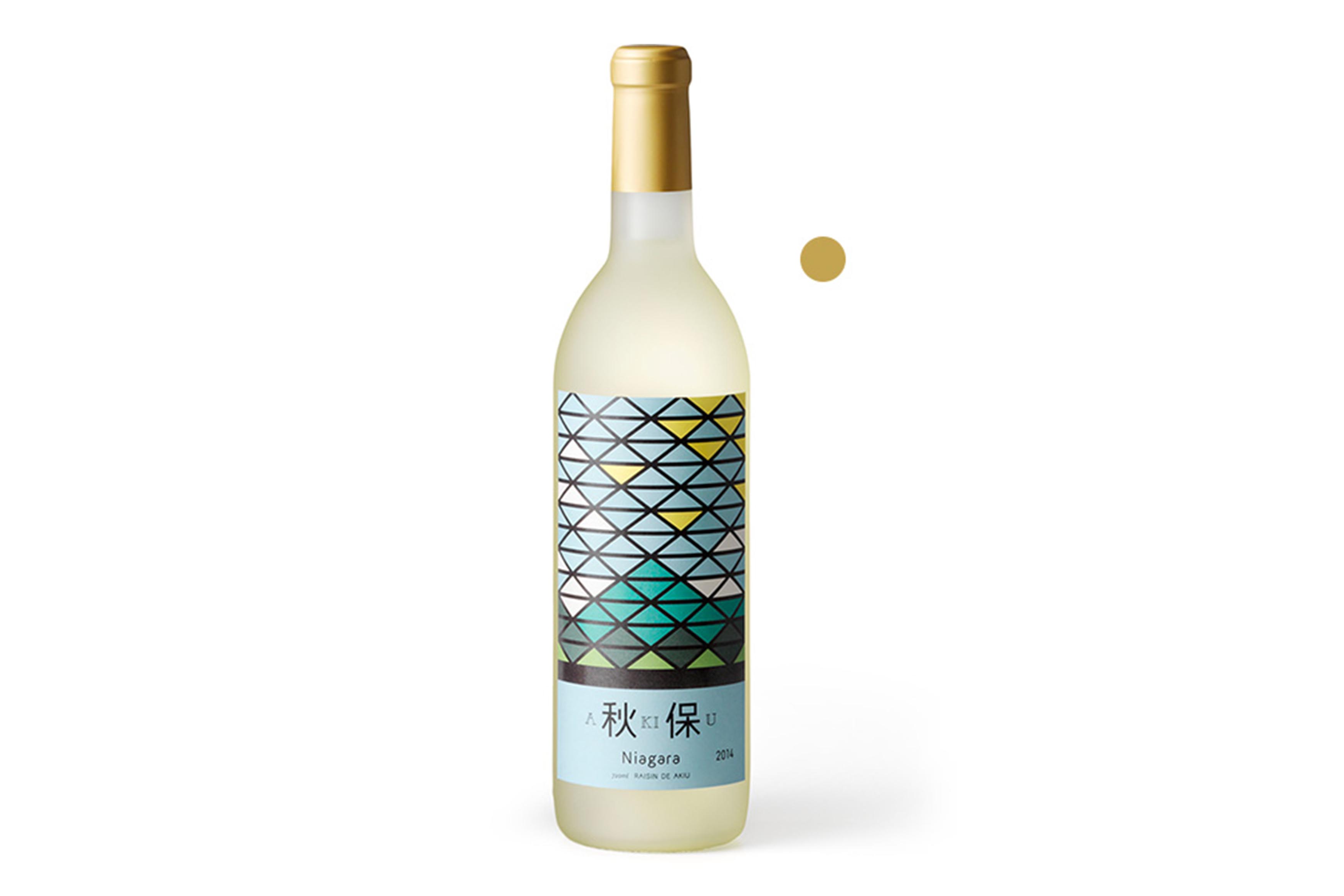 日式格子風景幾何圖案篇秋保葡萄酒包裝設計-上海紅酒包裝設計公司