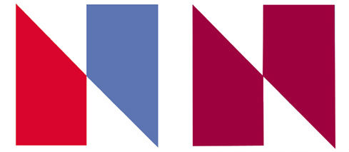 1976年NBC標志logo（左）和相當相似的NETV標志（右）-上海品牌logo設計公司 