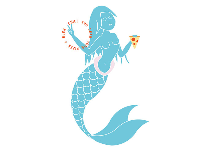 美人魚插畫風啤酒包裝設計-上海包裝設計公司