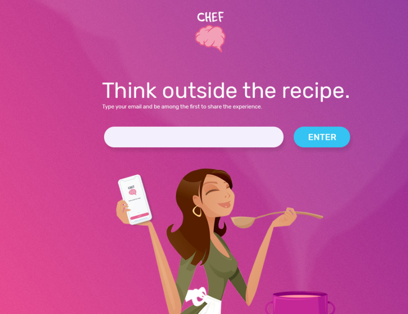 Chef Brain app的目標(biāo)網(wǎng)頁-網(wǎng)頁設(shè)計、網(wǎng)站開發(fā)、用戶界面和用戶體驗