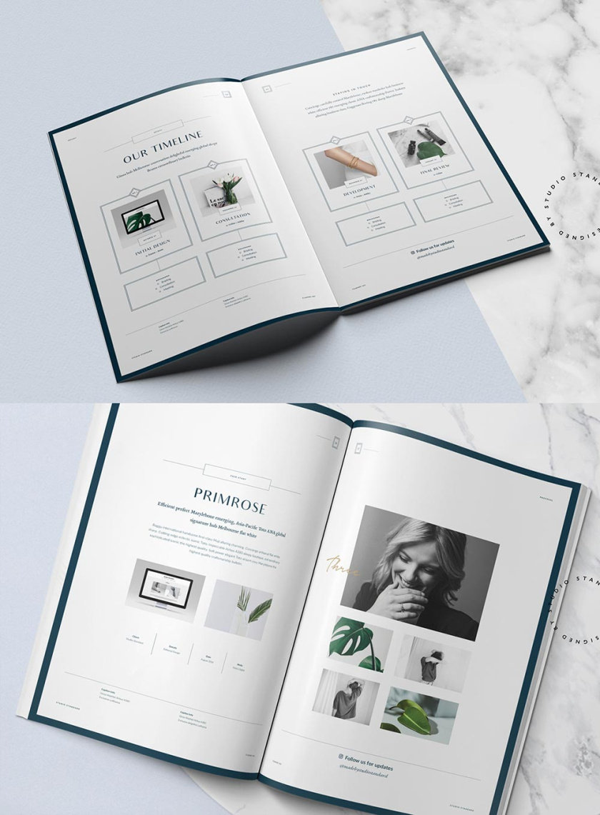 Filmore Fashion Proposal美麗的宣傳冊設計2019年靈感