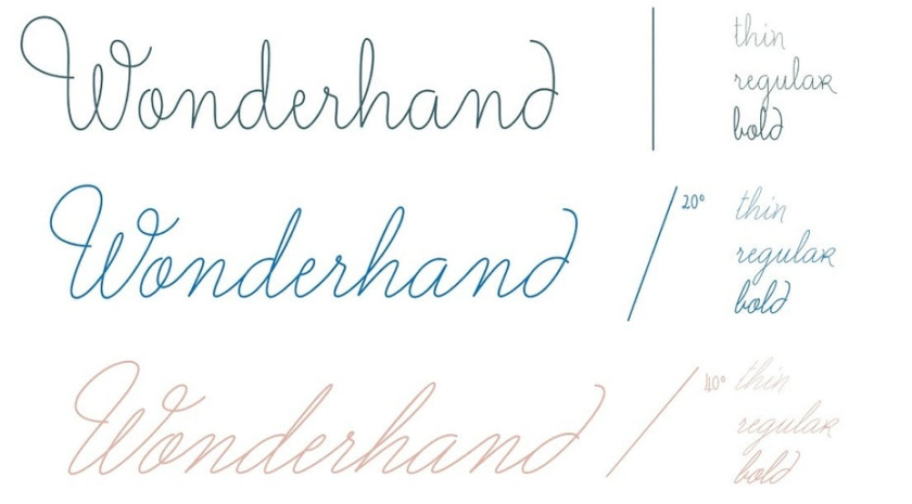 不斷發展的手寫腳本字體-Wonderhand字體家族概述