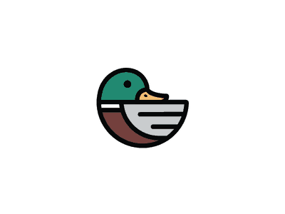 坐著的鴨子logo設計