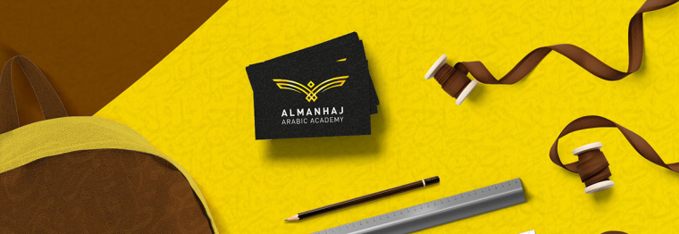 ELMANHAJ 教育學院品牌老鷹形狀幾何logo設計VI設計
