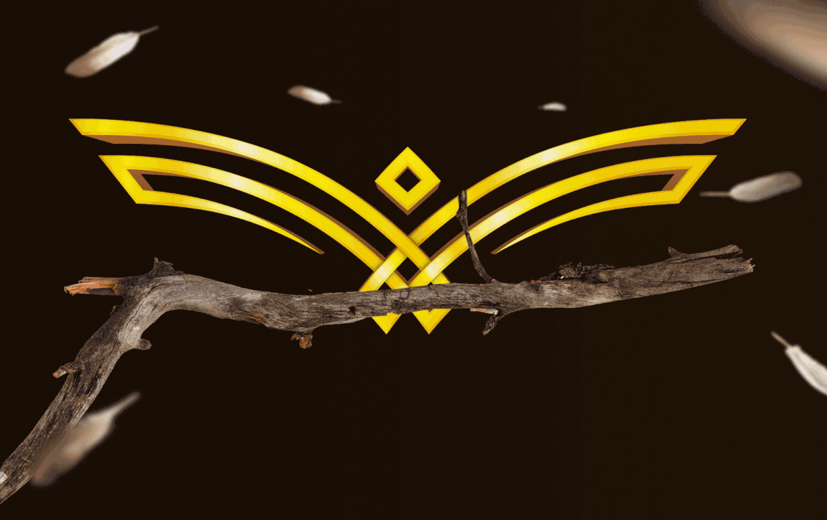 ELMANHAJ 教育學院品牌老鷹形狀幾何logo設計
