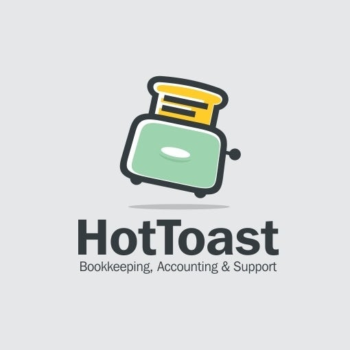 HotToast一個有趣和輕松的會計徽標logo
