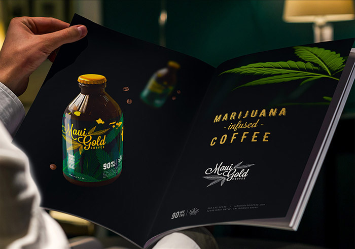 黃金大麻咖啡袋裝及咖啡飲料包裝設計,感受夏威夷島嶼文化 黃金大麻咖啡袋裝及咖啡飲料包裝設計,感受夏威夷島嶼文化
