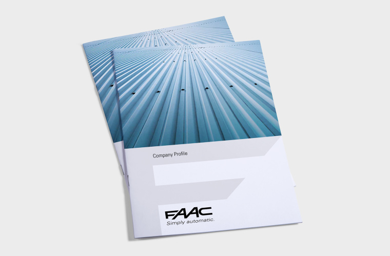 灰藍色工業風FAAC自動化設備公司宣傳畫冊設計欣賞