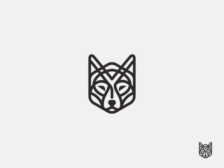 粗線條幾何狼Logo設(shè)計(jì)-上海logo設(shè)計(jì)公司靈感