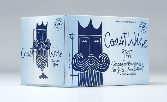 CoastWise啤酒包裝設計，居然將海王波塞冬畫成了人魚！