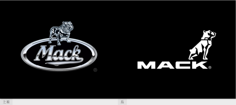 美國MACK重卡卡車品牌斗牛犬新標志設計-上海標志設計公司