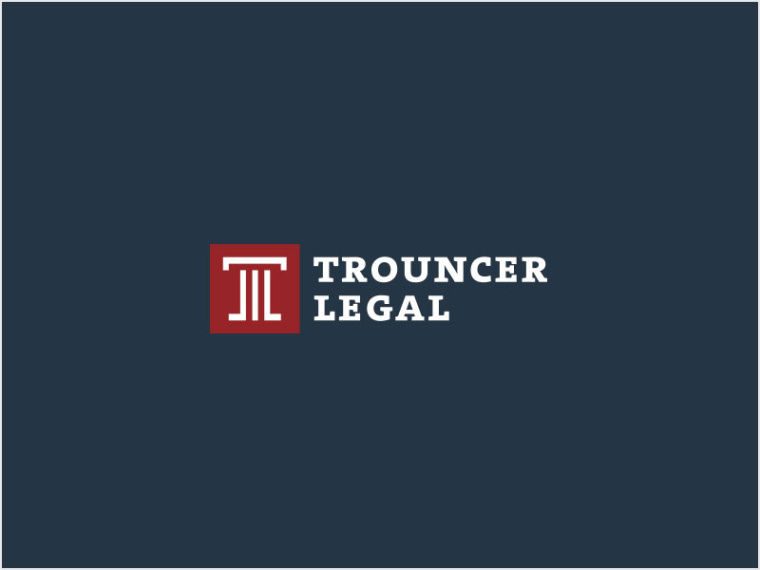 字母“T”加紅色色塊組合法律logo設計--上海logo設計公司