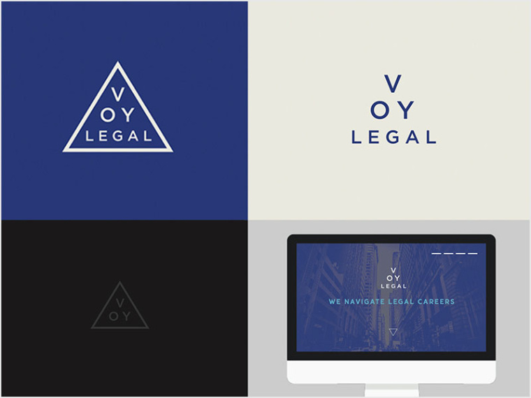 三角形跟字母結合法律logo設計--上海logo設計公司
