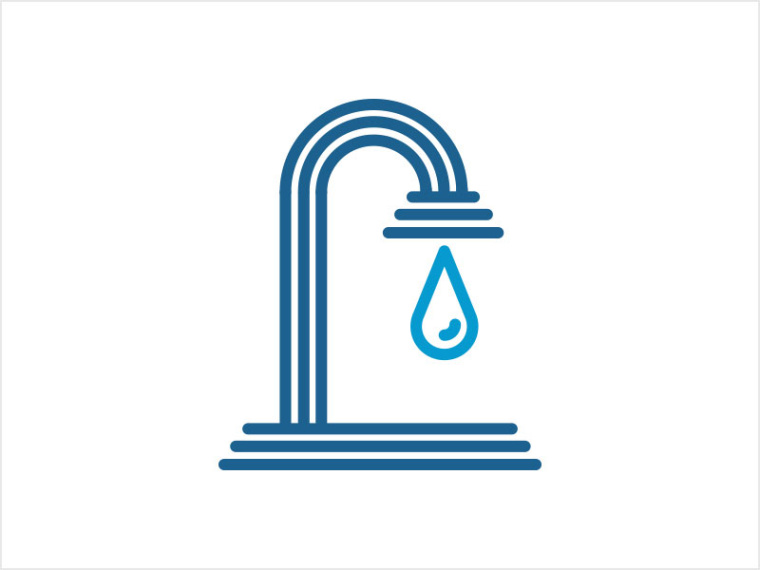 藍色水龍頭加水滴法律logo設計--上海logo設計公司
