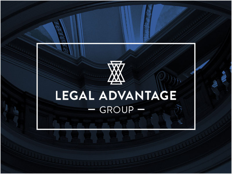 眾多三角形組成的法律優勢logo設計-上海logo設計公司