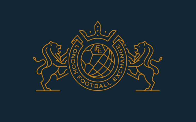 雙獅徽標(biāo)倫敦足球交易所logo設(shè)計(jì)-上海logo設(shè)計(jì)公司