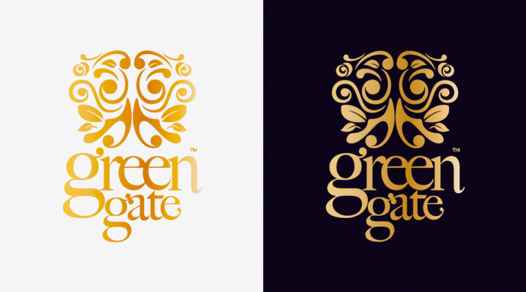 Green Gate護膚品牌標志設計包裝設計，縷縷金箔增添優雅的健康精髓