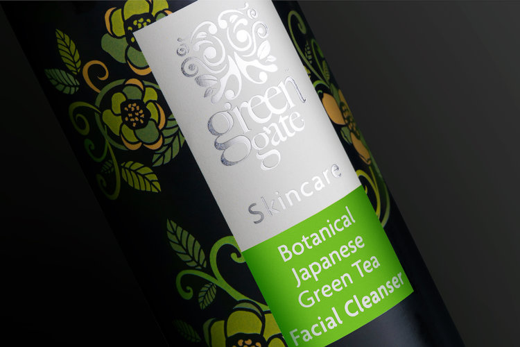 Green Gate護膚品牌標志設計包裝設計，縷縷金箔增添優雅的健康精髓